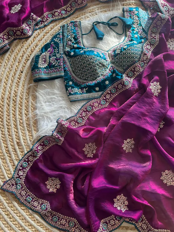 Purple_Sequins_Embroidered_Fendy_Satin_Designer_Saree_With_Stitched_Blouse
