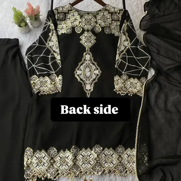 Black_Georgette_Embroidery_Kurta_Palazzo_Set_With_Dupatta_For_Women
