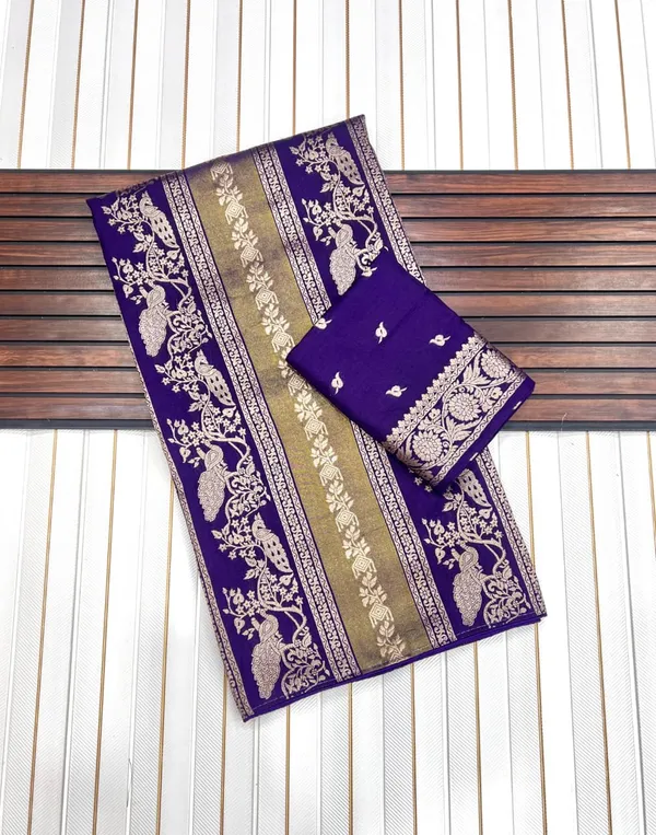 Royal_Purple_Peacock_Motif_Chinya_Tisu_Silk_Saree_With_Rich_Jacquard_Pallu_And_Unstitched_Blouse