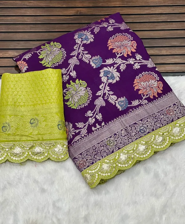 Royal_Purple_Floral_Meenakari_Khaddi_Crepe_Georgette_Saree_With_Rich_Pallu_Unstitched_Blouse