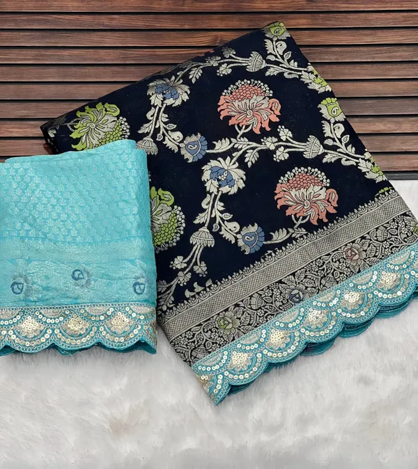 Midnight_Black_Floral_Meenakari_Khaddi_Crepe_Georgette_Saree_With_Rich_Pallu_Unstitched_Blouse