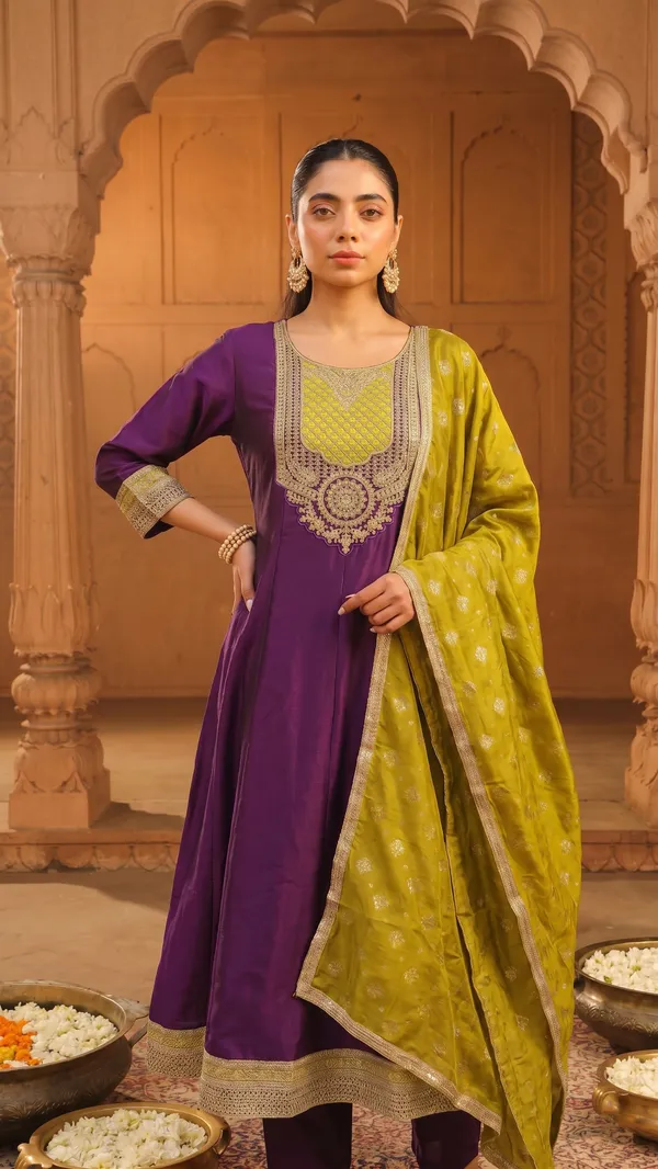 Vichitra_Silk_Embroidered_Anarkali_Kurta_Set_With_Pant_&_Printed_Dupatta