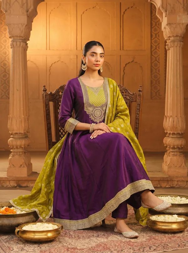 Vichitra_Silk_Embroidered_Anarkali_Kurta_Set_With_Pant_&_Printed_Dupatta