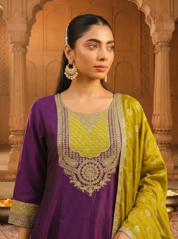 Vichitra_Silk_Embroidered_Anarkali_Kurta_Set_With_Pant_&_Printed_Dupatta