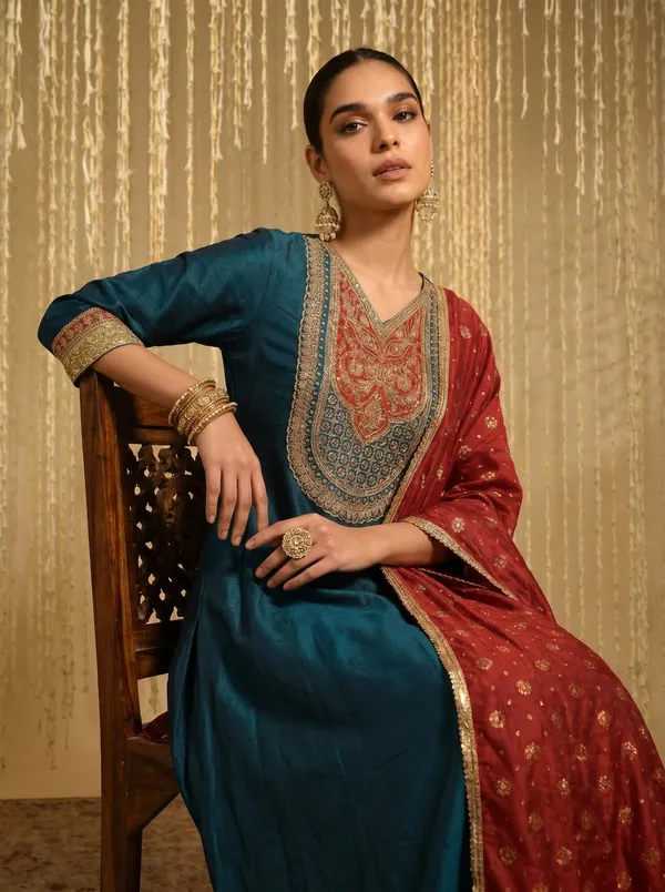 Vichitra_Silk_Sequinned_Embroidered_Anarkali_Kurta_Set_With_Pant_&_Printed_Dupatta