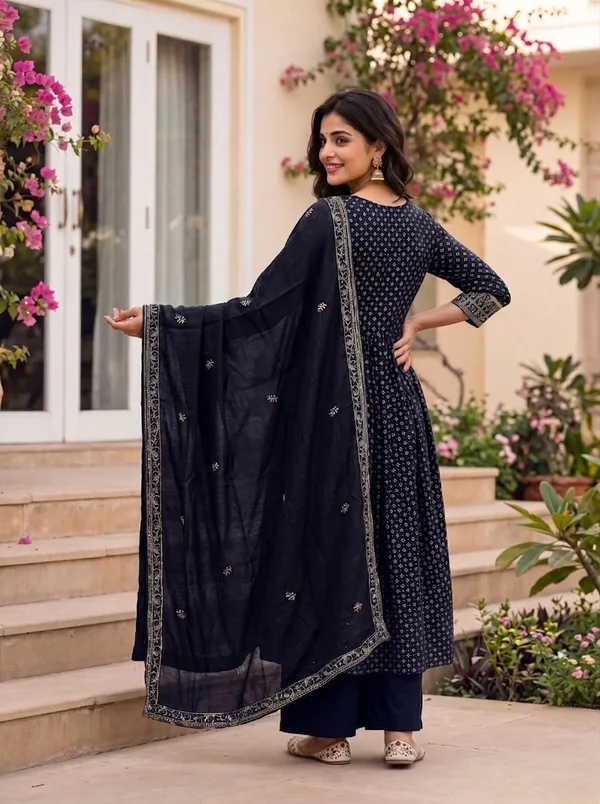 Vichitra_Silk_Sequinned_Embroidered_Flared_Kurta_with_Pant_and_Dupatta_Set