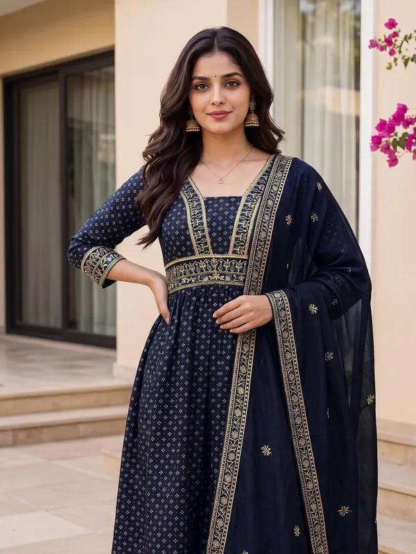 Vichitra_Silk_Sequinned_Embroidered_Flared_Kurta_with_Pant_and_Dupatta_Set
