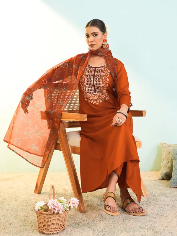 Viscose_Silk_Embroidered_A-Line_Kurta_Set_With_Pant_&_Digital_Print_Dupatta