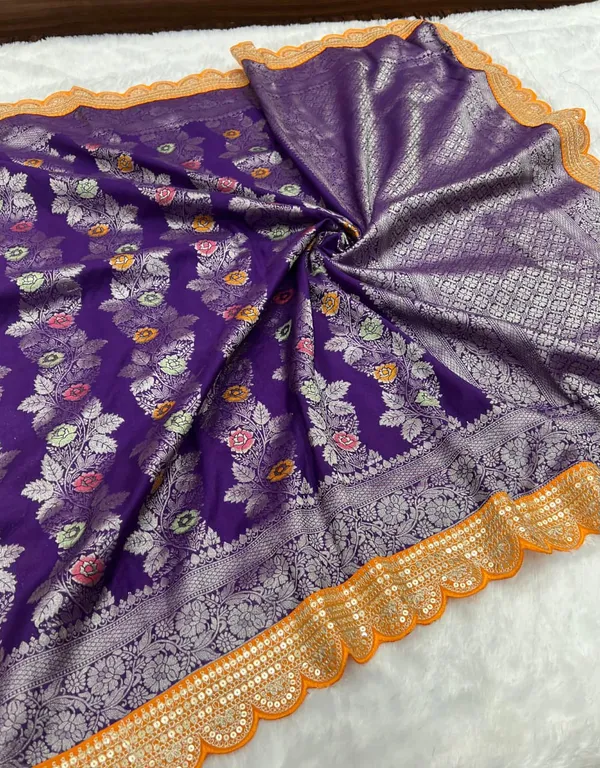 Royal_Purple_Meenakari_Jacquard_Khadi_Crepe_Georgette_Saree_With_Rich_Pallu_Unstitched_Blouse
