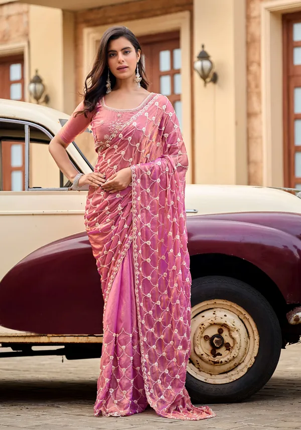 Blush_Pink_Heavy_Jal_Fendy_Silk_Saree_With_Hand_Beads_Work_&_Unstitched_Blouse