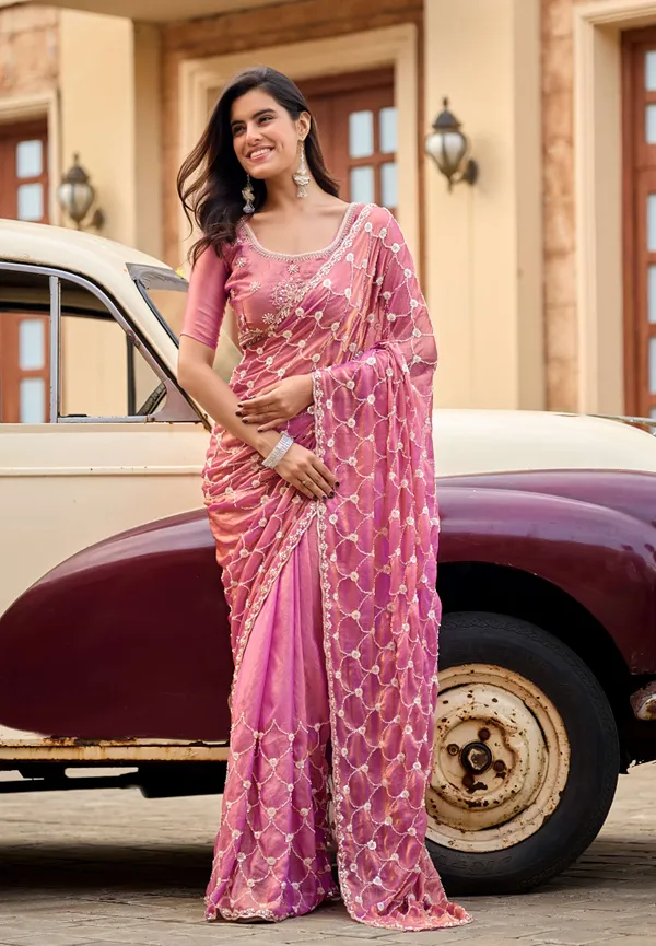 Blush_Pink_Heavy_Jal_Fendy_Silk_Saree_With_Hand_Beads_Work_&_Unstitched_Blouse