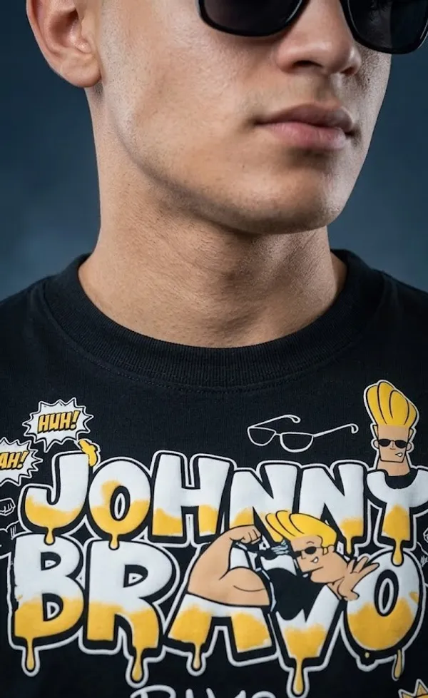 Johnny_Bravo_Cartoon_Network_Graphic_Print_Black_T-Shirt