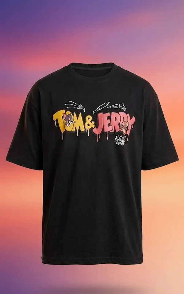 Tom_&_Jerry_Bn12_Graffiti_Style_Oversized_T-Shirt