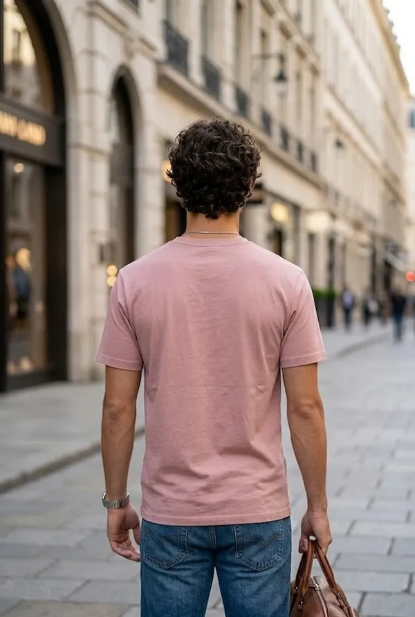 Solid_Men_Round_Neck_pink_T-Shirt