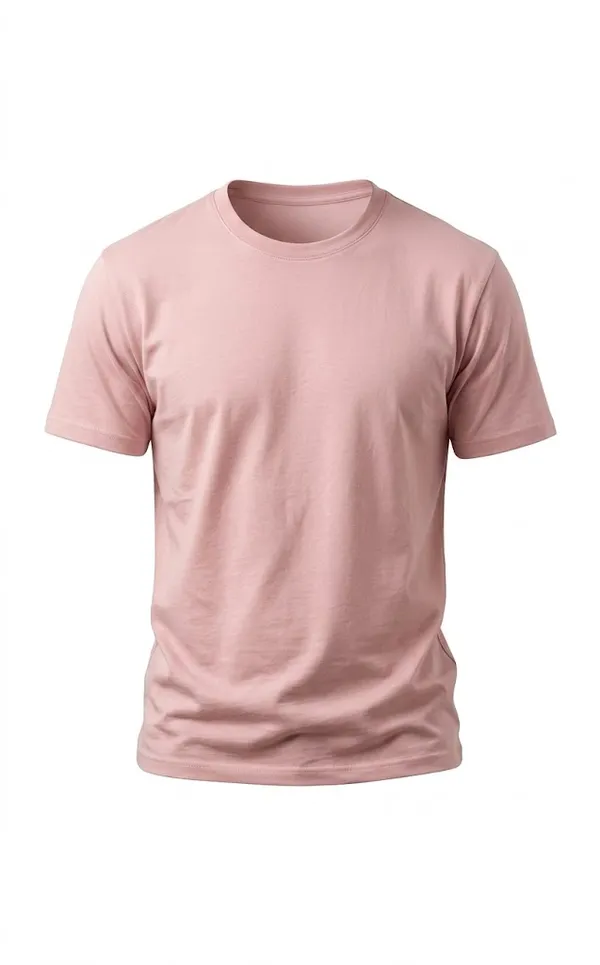 Solid_Men_Round_Neck_pink_T-Shirt