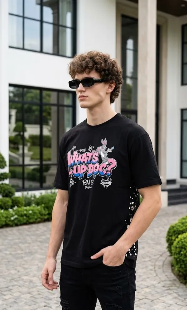Cartoon_puff_printed_premium_T_shirt
