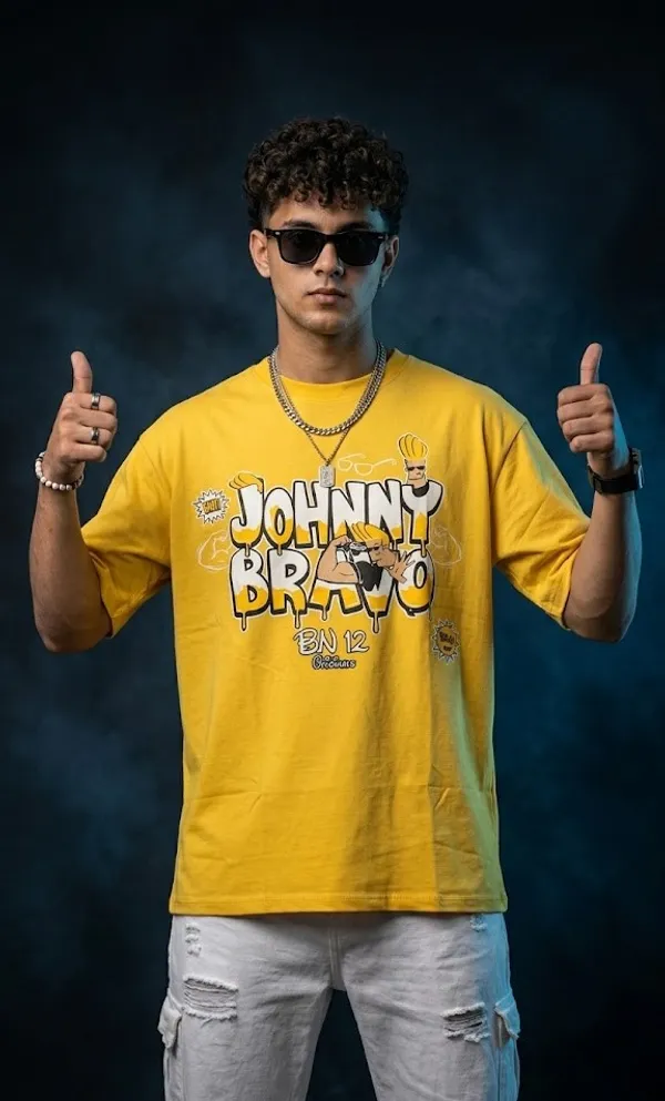 Johnny_Bravo_Cartoon_Network_Graphic_T-Shirt_-_Yellow