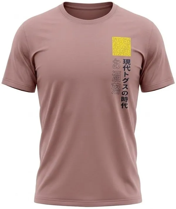Graphic_Print,_Typography_Men_Round_Neck_Light_Pink_T-Shirt