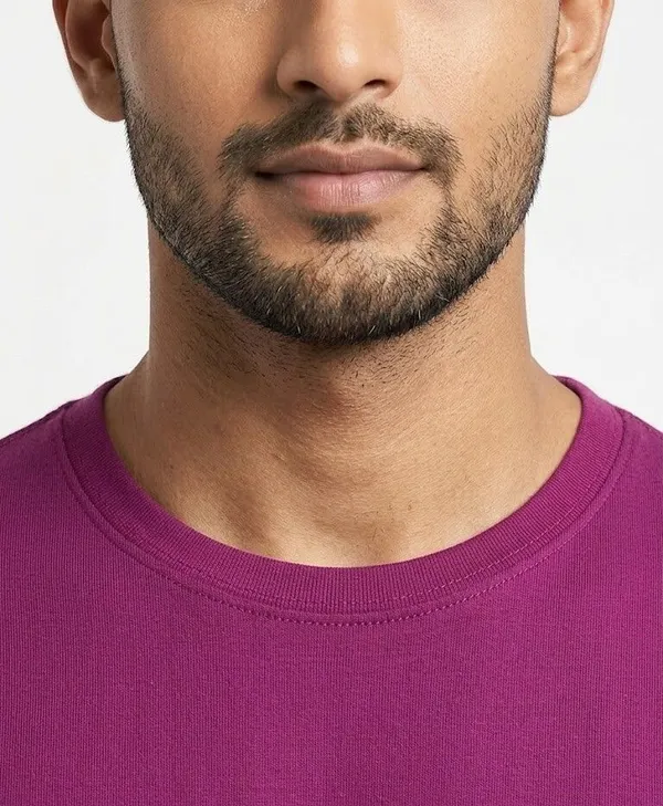 Solid_Men_Round_Neck_Purple_T-Shirt