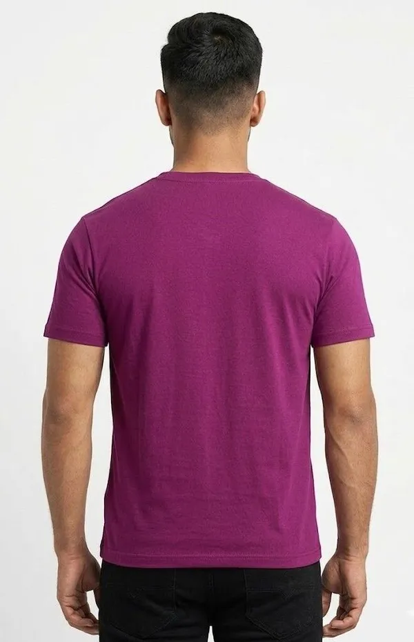 Solid_Men_Round_Neck_Purple_T-Shirt