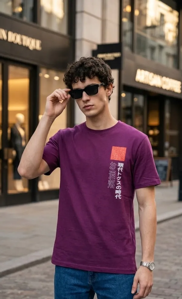 Retro_Japanese_Text_Purple_T-Shirt