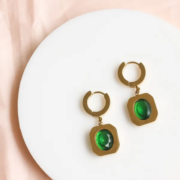 18K_Gold_Plated_Ella_Drop_Earrings_Emerald_Stone