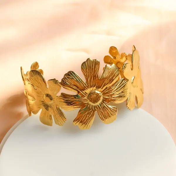 Gold_Flower_Cuff_Bangle_Adjustable_Cuff_Bangle
