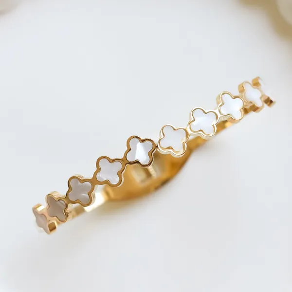 White_Clover_Bracelet_Open_Cuff_Bracelet
