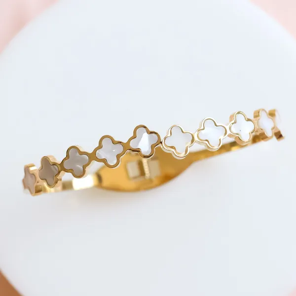 White_Clover_Bracelet_Open_Cuff_Bracelet