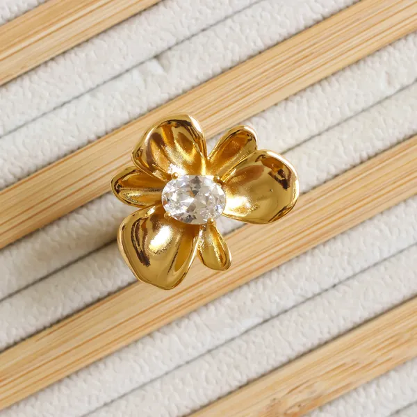 Metallic_Flower_Ring_Adjustable
