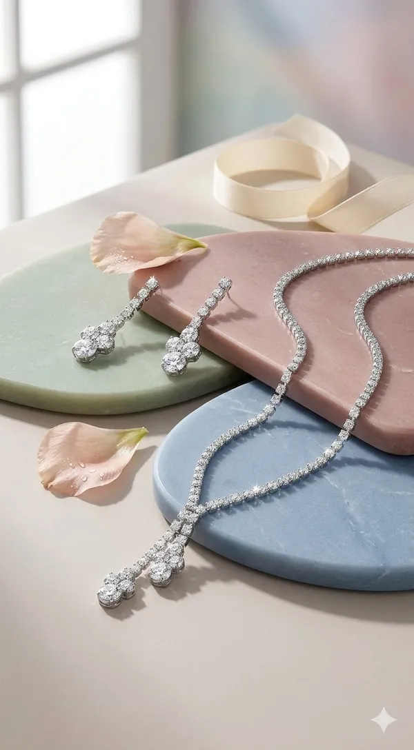 Silver_Metal_American_Diamond_Necklace_Set_For_Women