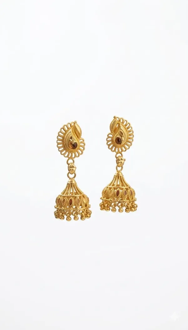 Gold_Metal_Peacock_Jhumka_Earrings_For_Women__Pack_of_2