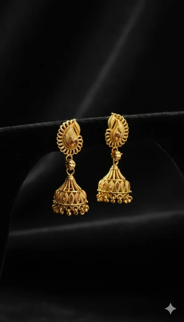 Gold_Metal_Peacock_Jhumka_Earrings_For_Women__Pack_of_2