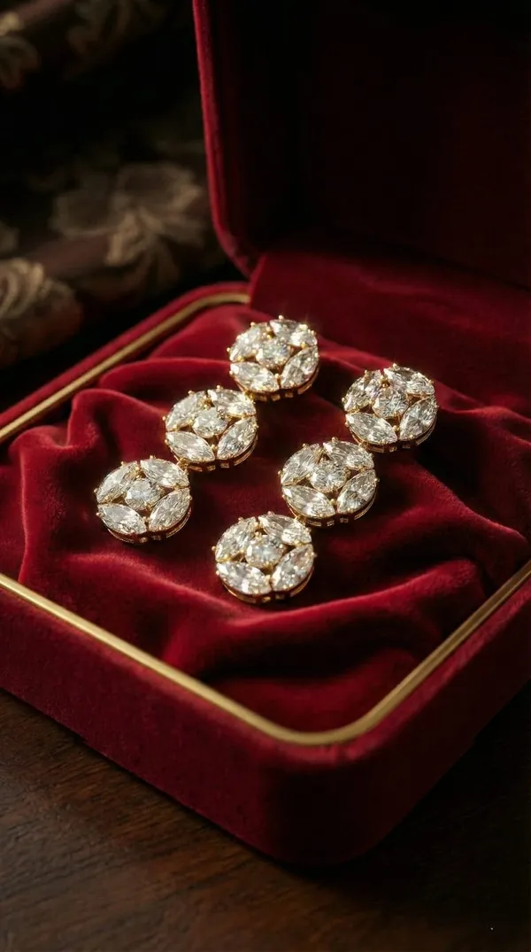 Gold_Metal_Floral_Crystal_Marquise_Stud_Earrings_For_Women