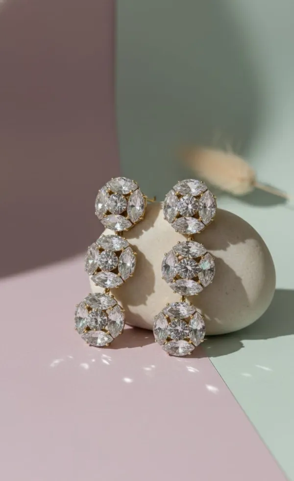 Gold_Metal_Floral_Crystal_Marquise_Stud_Earrings_For_Women