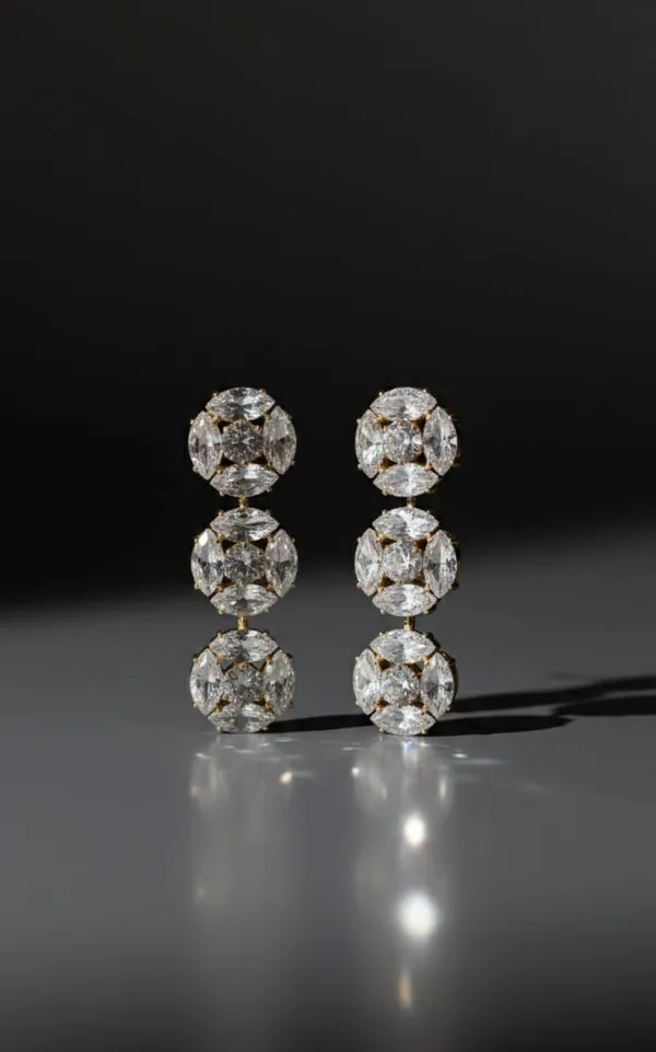 Gold_Metal_Floral_Crystal_Marquise_Stud_Earrings_For_Women