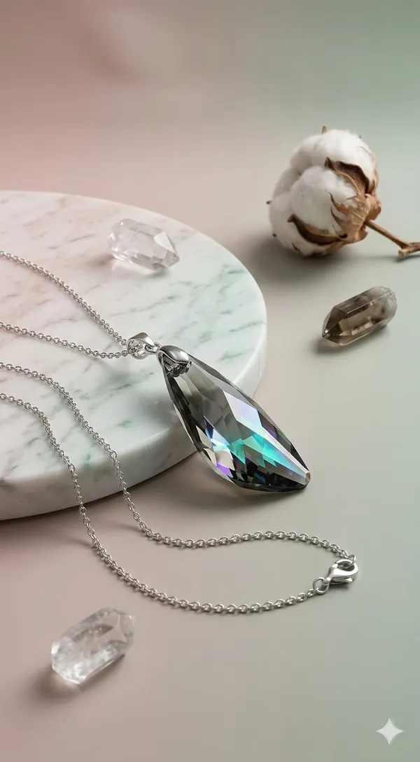 Silver_Metal_Teardrop_Crystal_Drop_Pendant_Necklace_For_Women__Pack_of_2