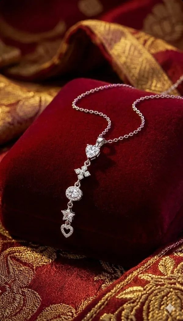 Silver_Metal_Heart_Star_Crystal_Charm_Pendant_Necklace_For_Women