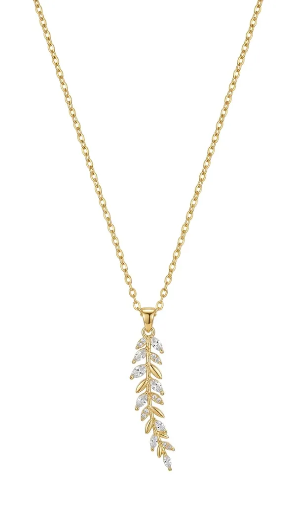 Gold_Metal_Crystal_Leaf_Design_Pendant_Necklace_For_Women