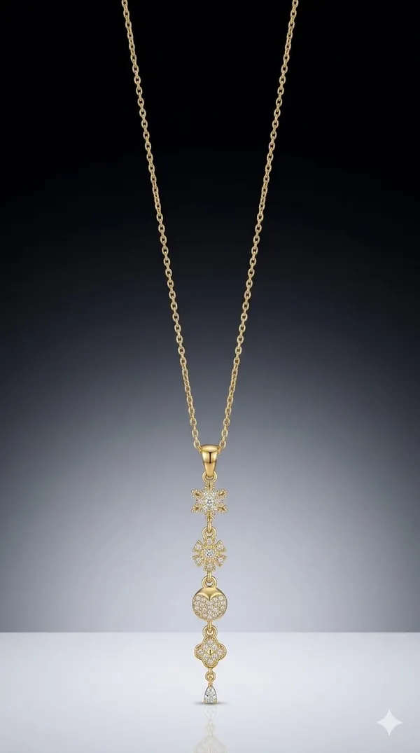 Gold_Metal_Snowflake_Heart_Charm_Pendant_Necklace_For_Women