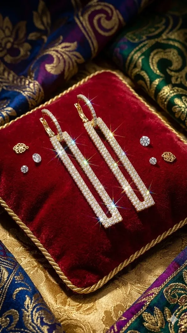 Gold_Metal_Crystal_Rectangle_Drop_Earrings_For_Women