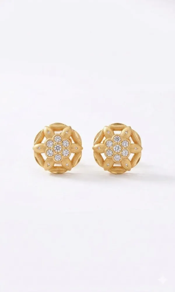 Gold_Metal_Floral_American_Diamond_Stud_Earrings_For_Women