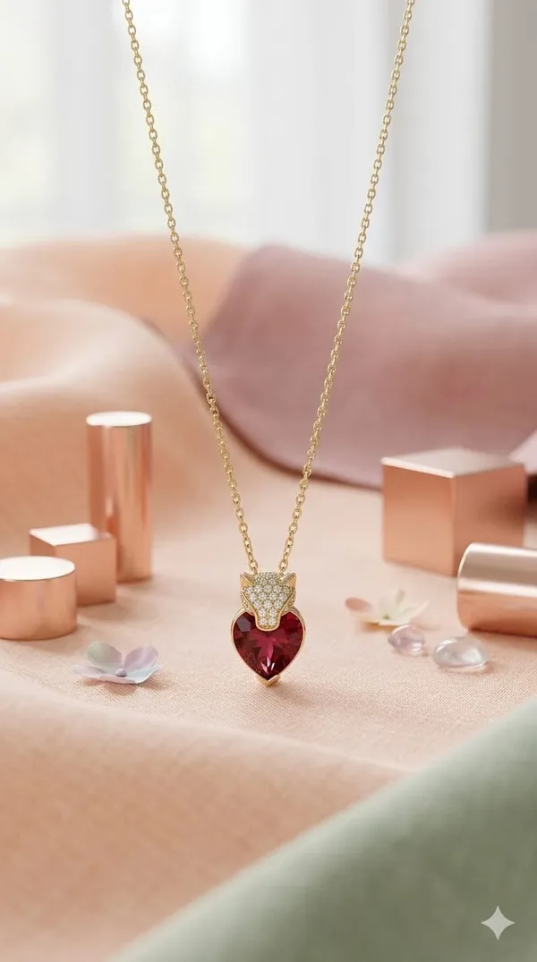 Gold_Red_Metal_Heart_Ruby_Crystal_Pendant_Necklace_For_Women
