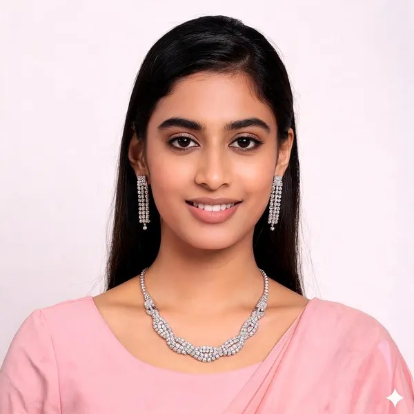 Silver_Metal_American_Diamond_Layered_Necklace_Set_For_Women