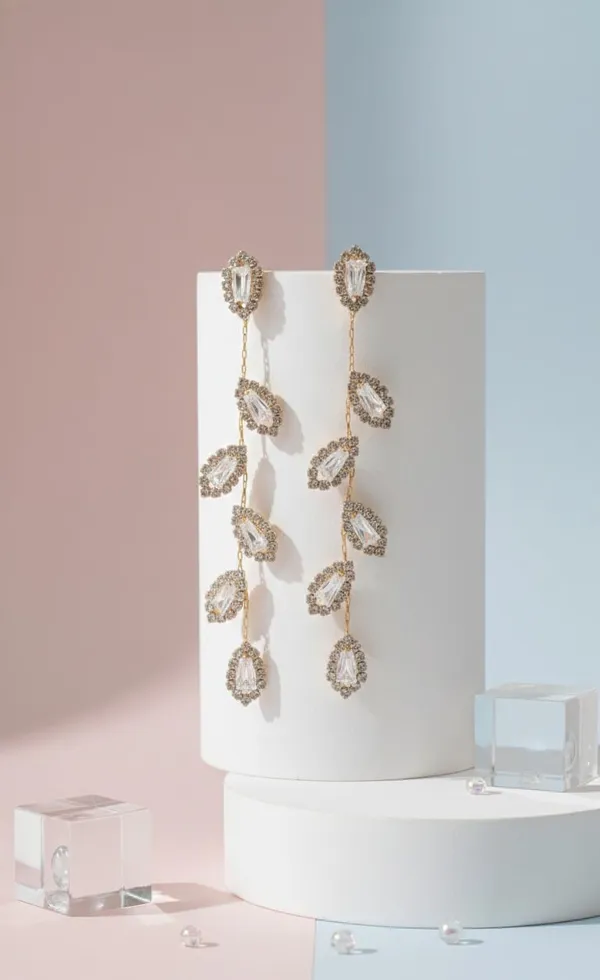 Gold_Metal_Crystal_Leaf_Cascading_Drop_Earrings_For_Women