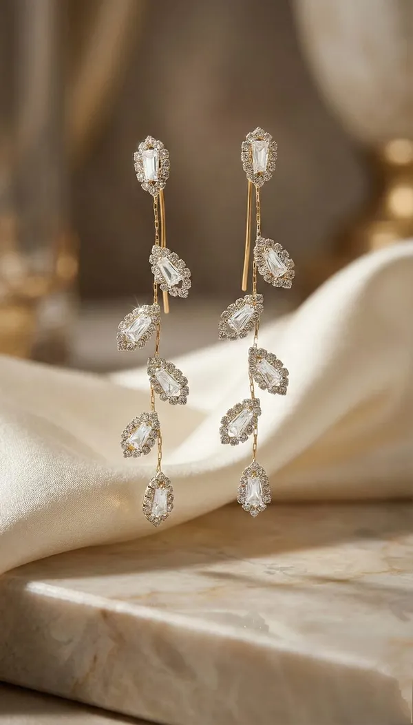 Gold_Metal_Crystal_Leaf_Cascading_Drop_Earrings_For_Women