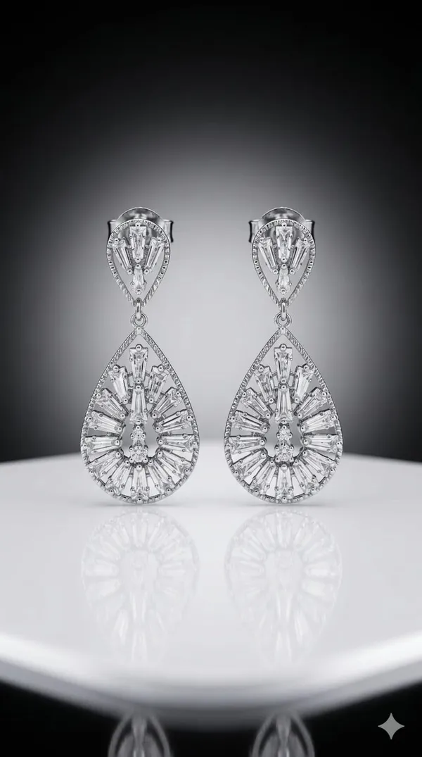 Silver_Metal_Crystal_Teardrop_Earrings_For_Women