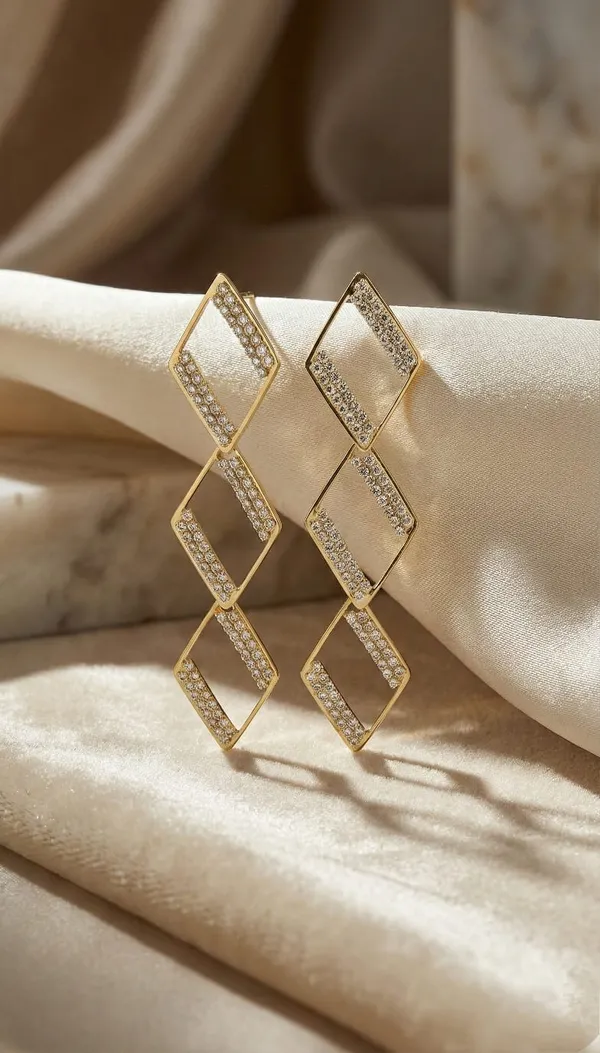 Gold_Metal_Geometric_Cubic_Zirconia_Drop_Earrings_For_Women