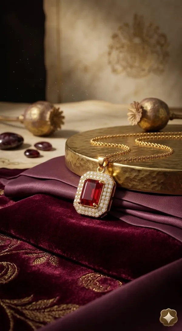 Red_Gold_Plated_Metal_Ruby_Crystal_Pendant_Necklace_For_Women__Pack_of_2