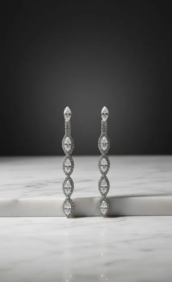 Silver_Metal_Marquise_Cubic_Zirconia_Drop_Earrings_For_Women